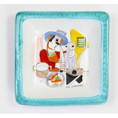 Piatto Quadrato Folk taglio del polpo PQFK-11 Piatto Quadrato Folk taglio del polpo PQFK-11